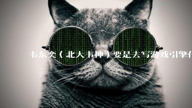 韦东奕（北大韦神）要是去写游戏引擎代码，能不能把虚幻引擎按在地上摩擦？数学好真能‘降维打击吗？
